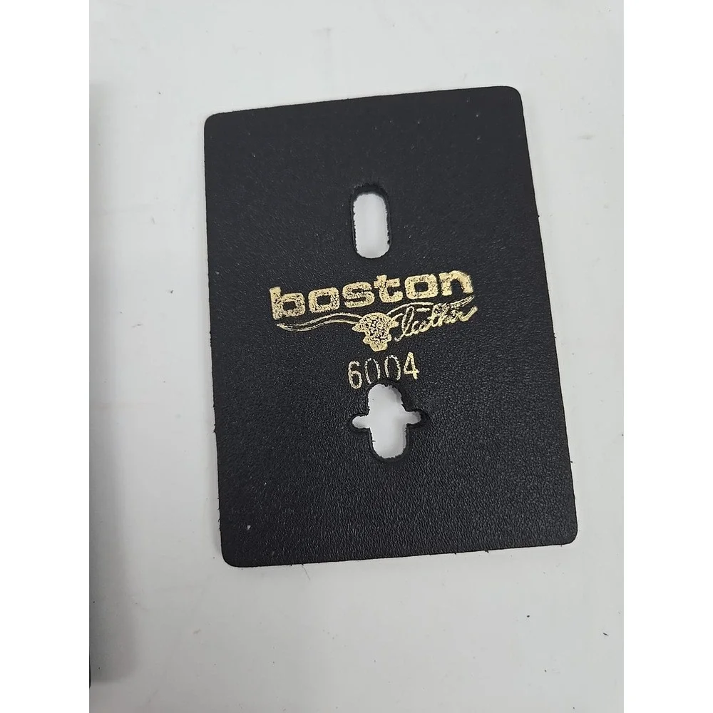 Boston Leather 6004 Recessed Badge Holder, ID Case and Wallet w CC Slots, Black